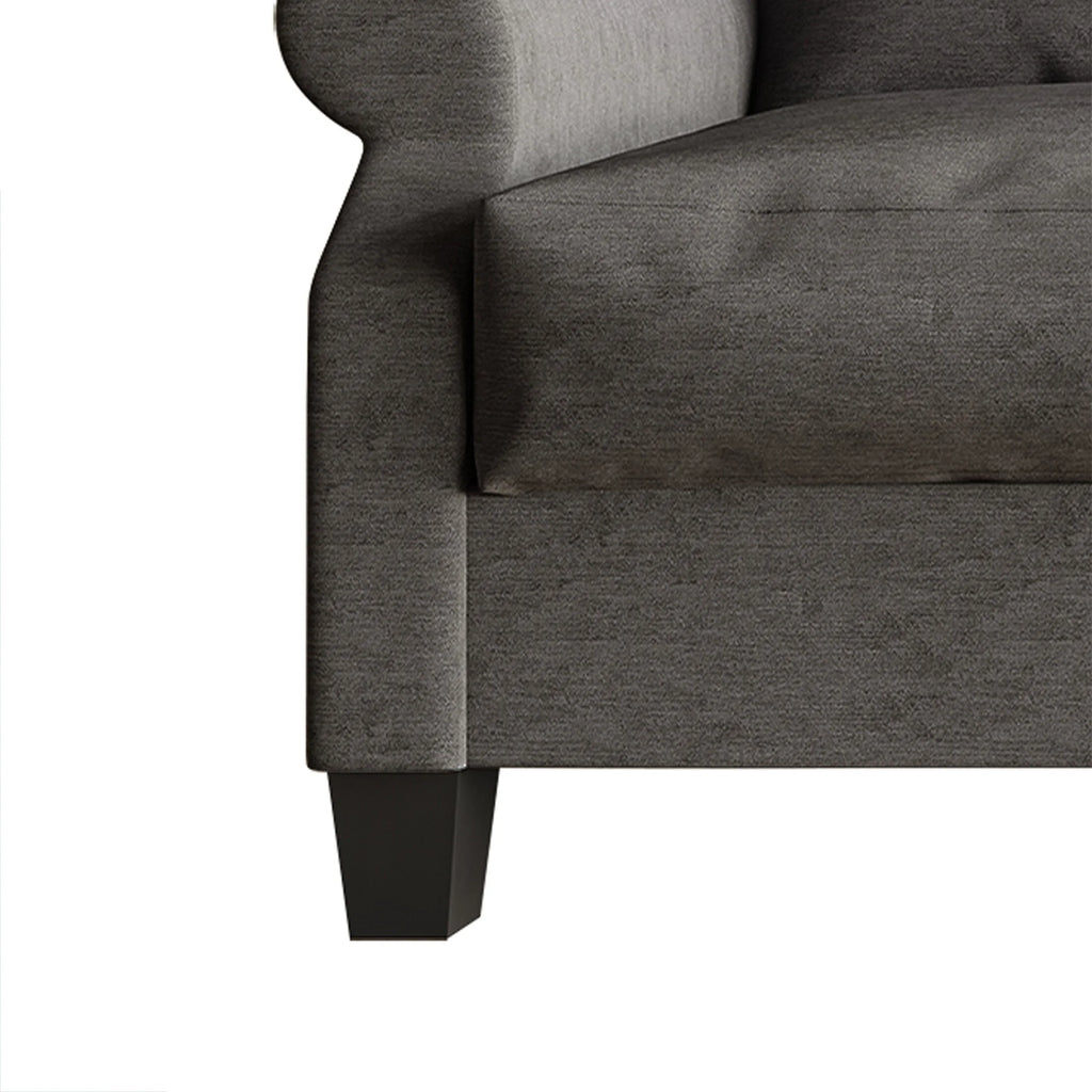 Classic Linen Upholstered Sofa Dark Grey J4861