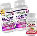 Cherry Calcium Citrate 600mg 120 Tablets & Strawberry CoQ10 100mg 30 Tablets Chewable Supplements A8252