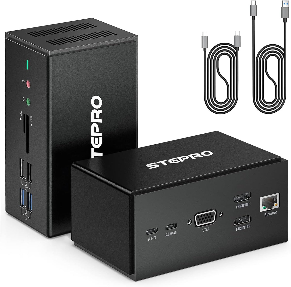 14 in 1 USB C Docking Station Quadruple Monitor Thunderbolt Dock A546