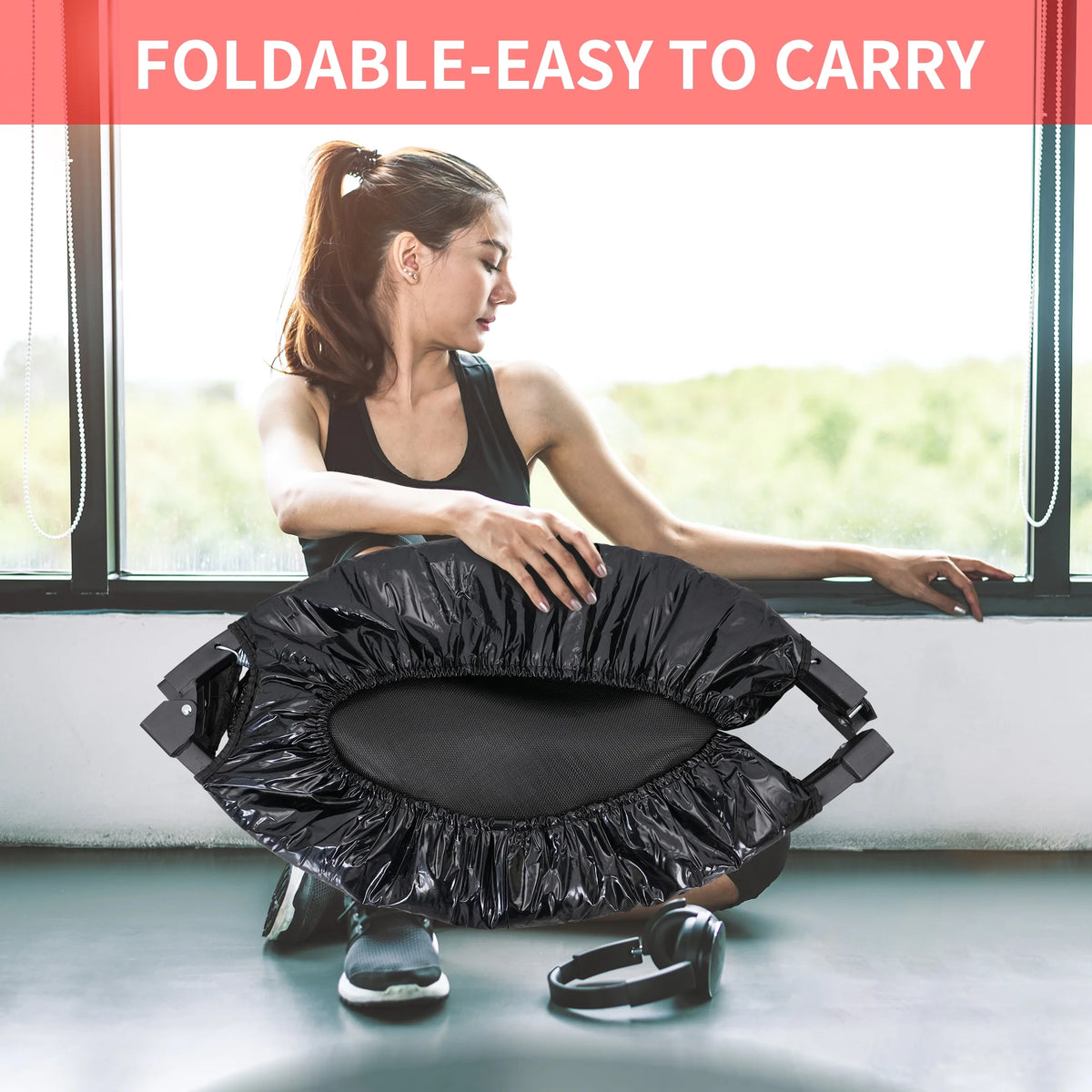 40 Mini Trampoline with Adjustable Foam Handle D40389