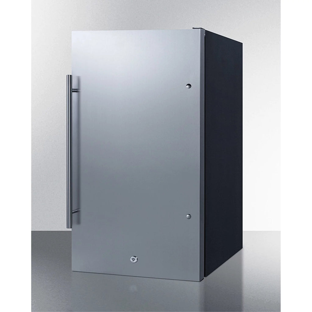 ADA Compliant 19" W All-Refrigerator with Stainless Steel Door and Lock R8599
