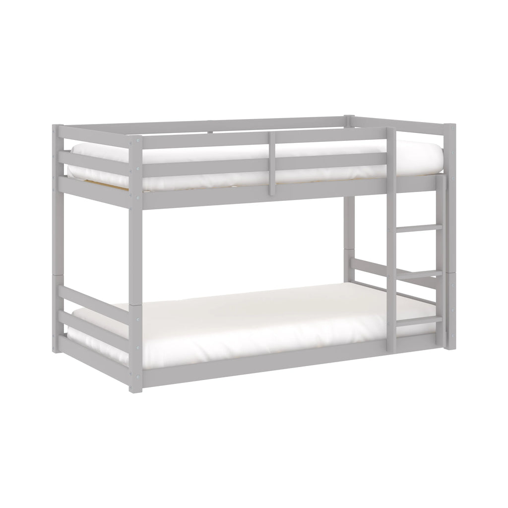 Black Wood Twin Over Twin Convertible Bunk Bed Y3054