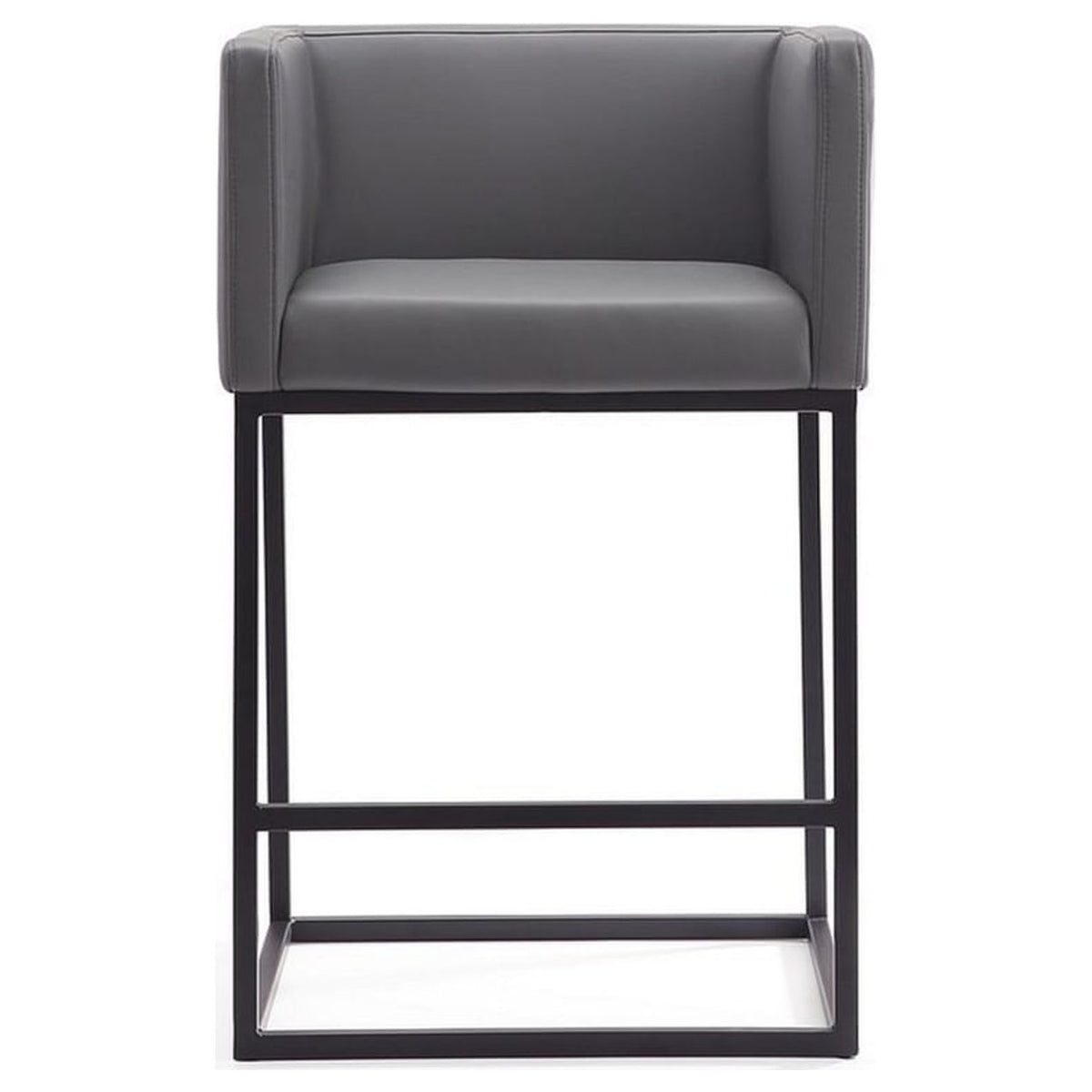 Faux Leather Counter Stool in Gray Q109