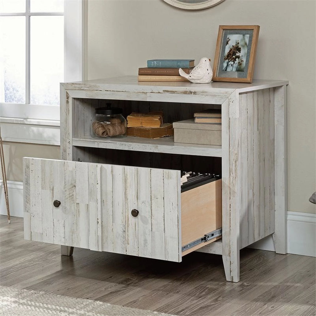 White Engineered Wood Lateral File Cabinet G931865