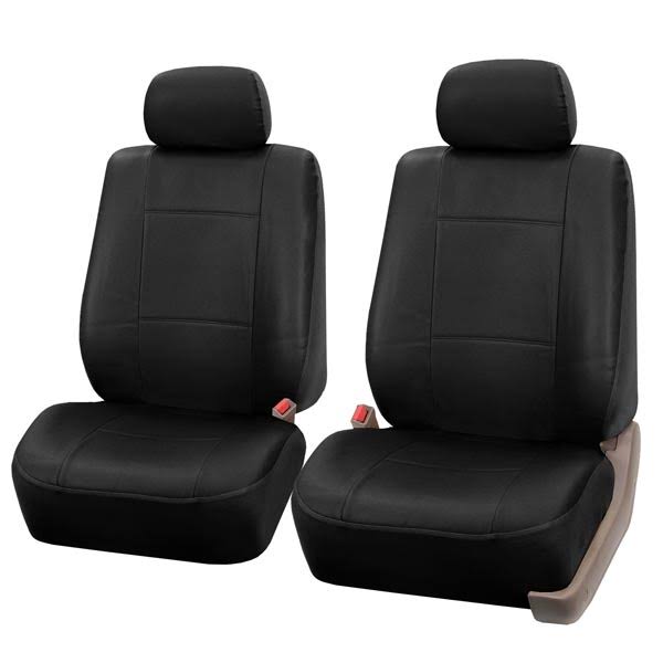 Black Faux Leather Full Set Seat Covers X97178