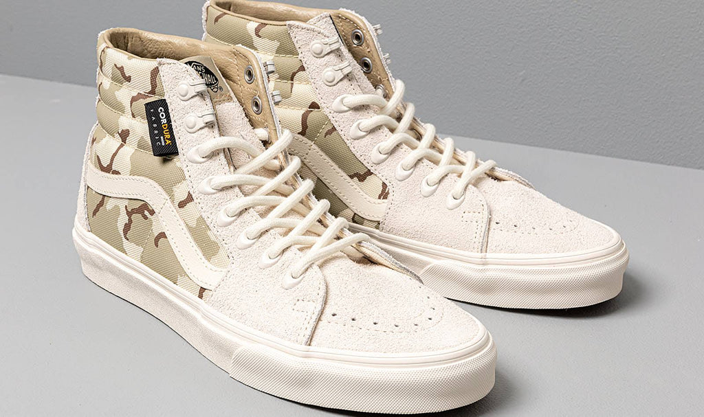 White Asparagus Camo Sk8-Hi Shoes P10844