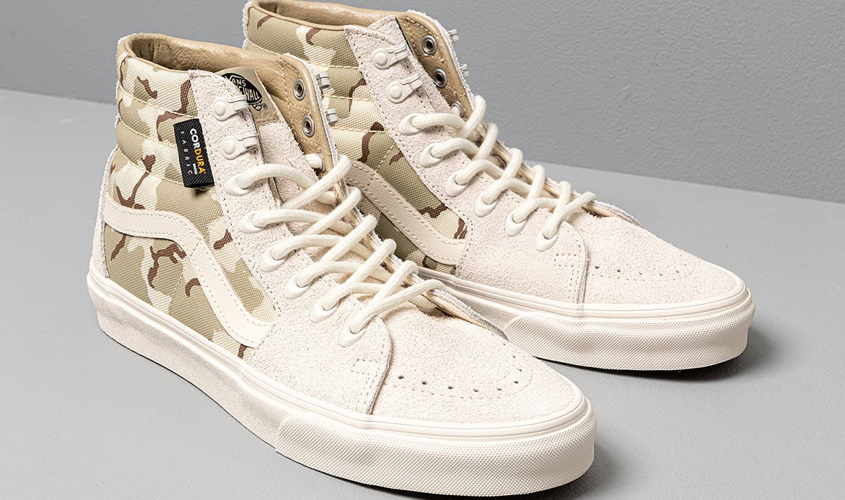 White Asparagus Camo Sk8-Hi Shoes P10844