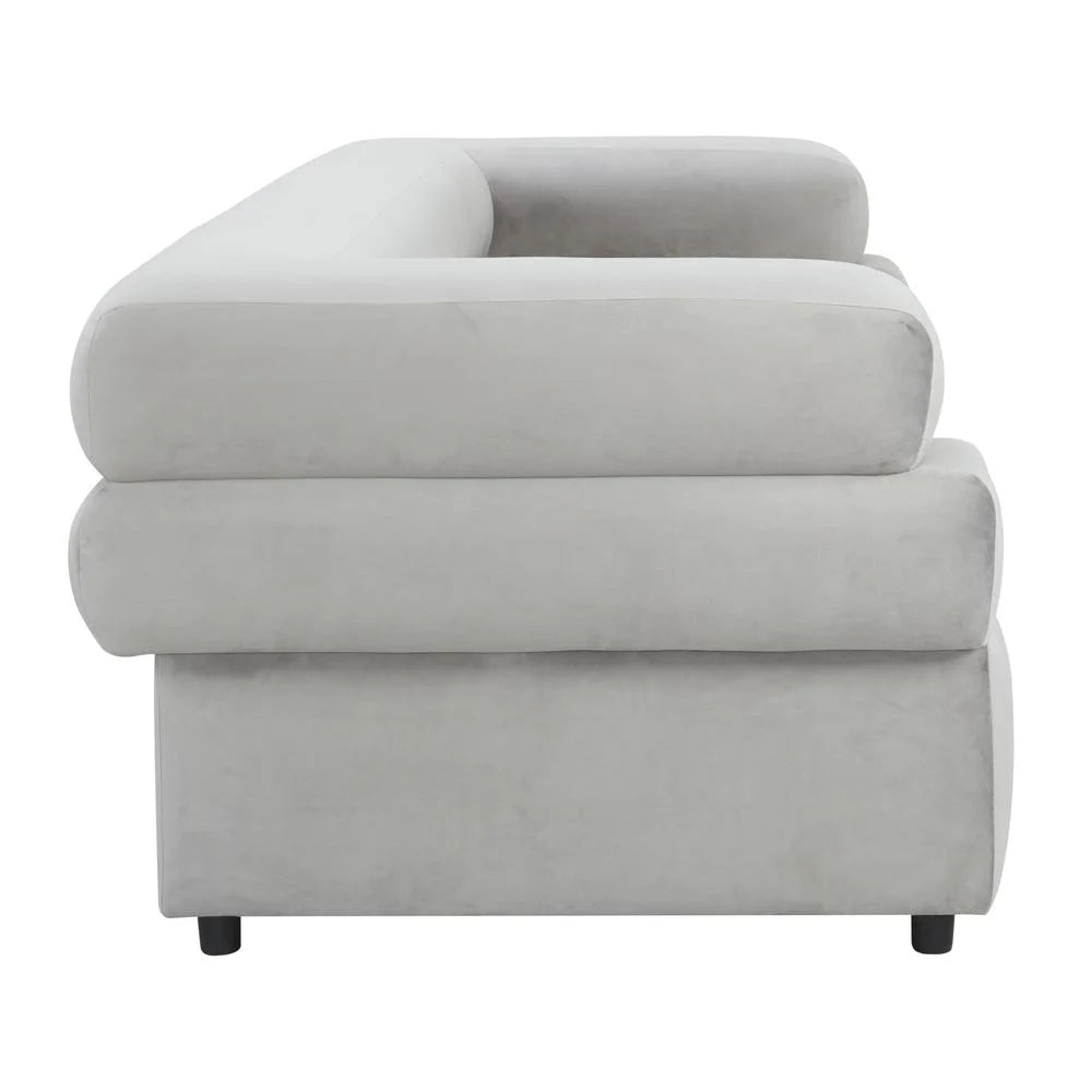 Light Grey Velvet Sofa G614802