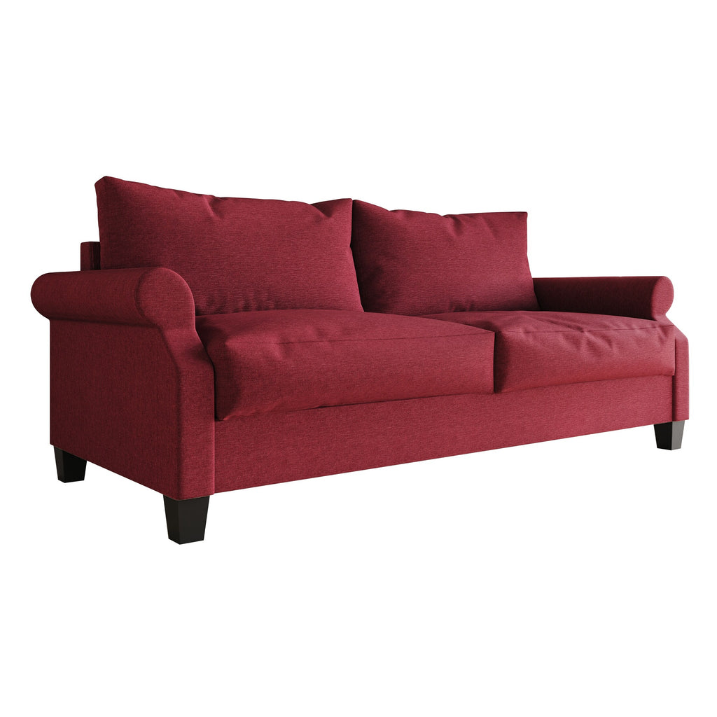 Classic Linen Upholstered Sofa Dark Grey J4861