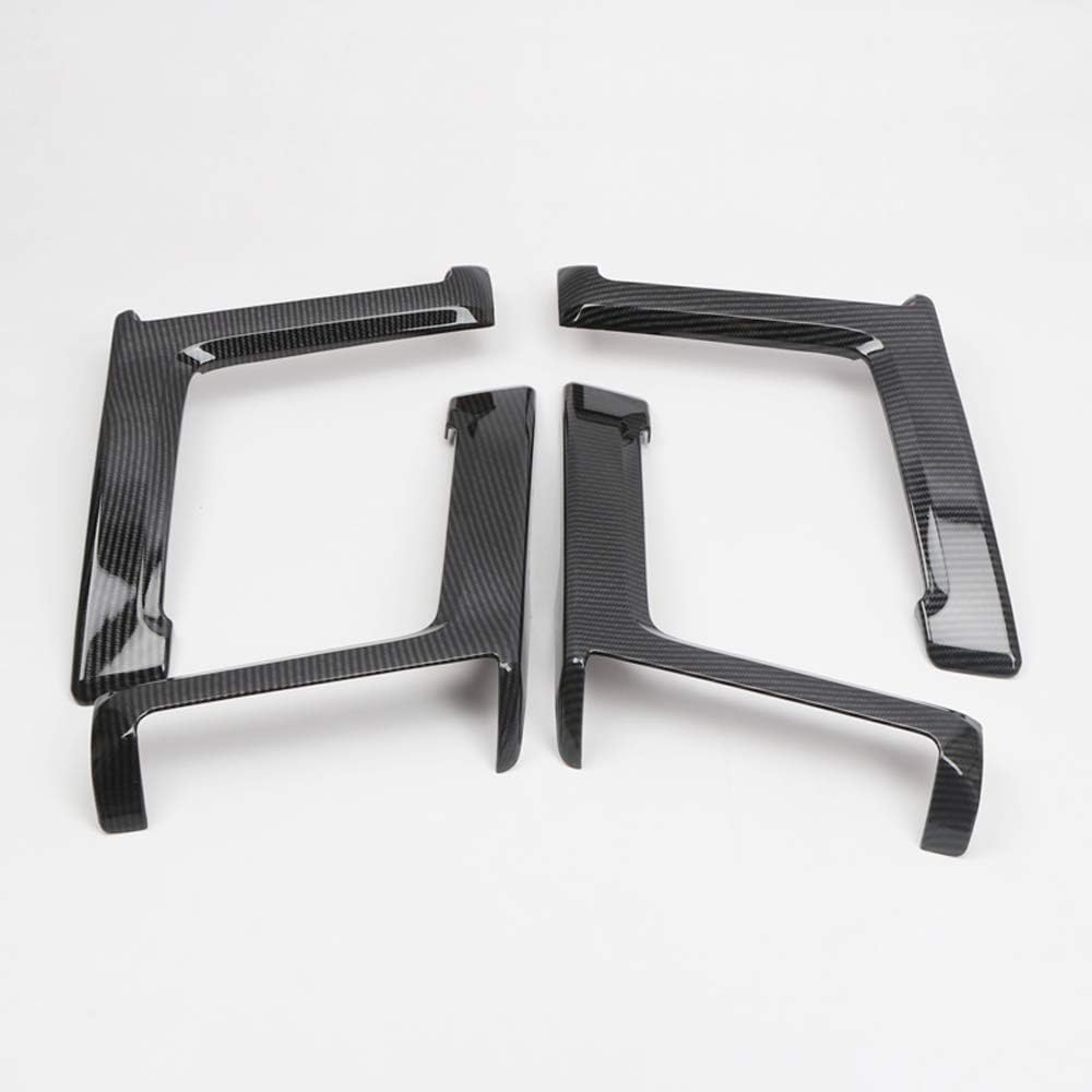Carbon Fiber Style ABS Door Side Armrest Strip Cover Trim 4PCS H36470