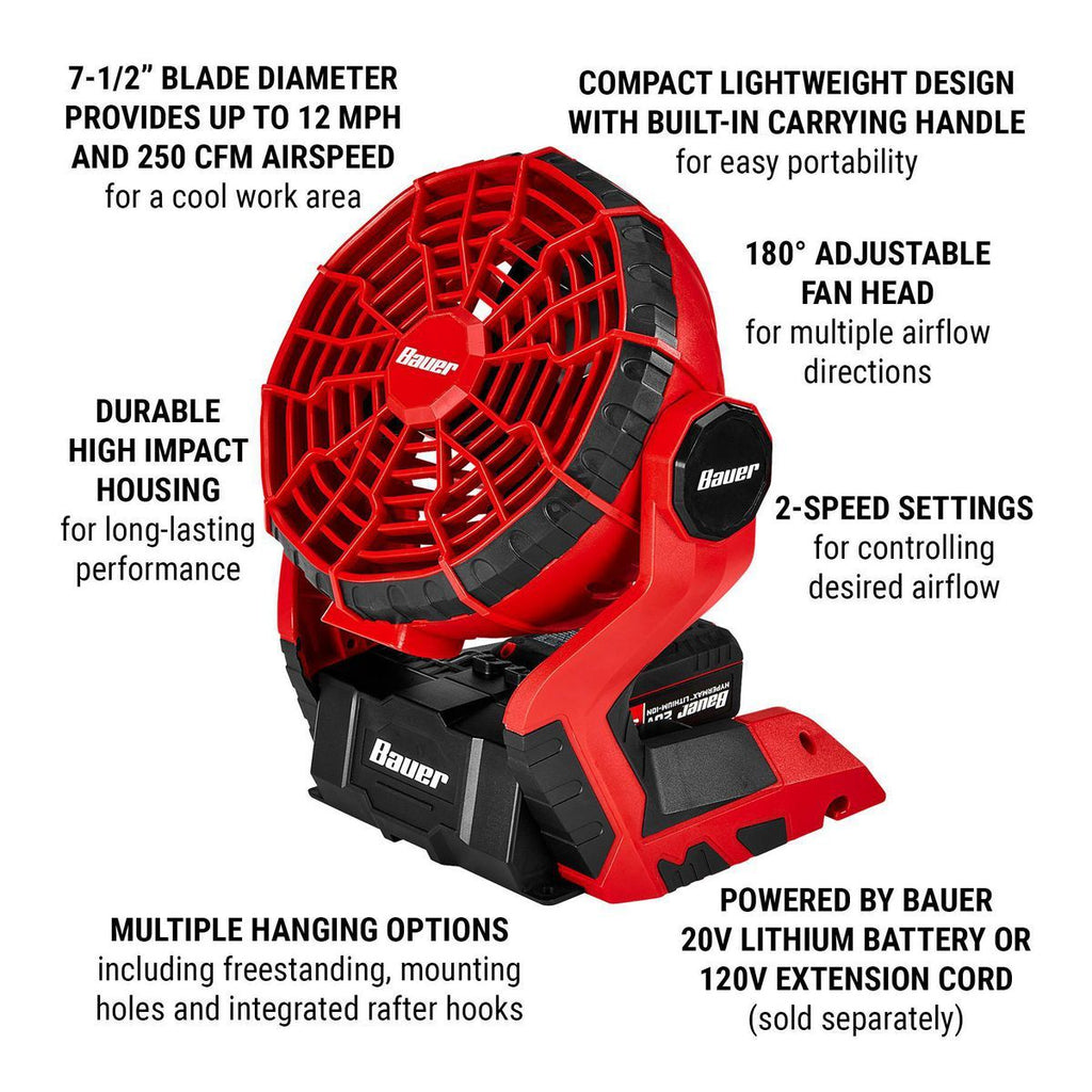 Cordless Dual Power Fan E283