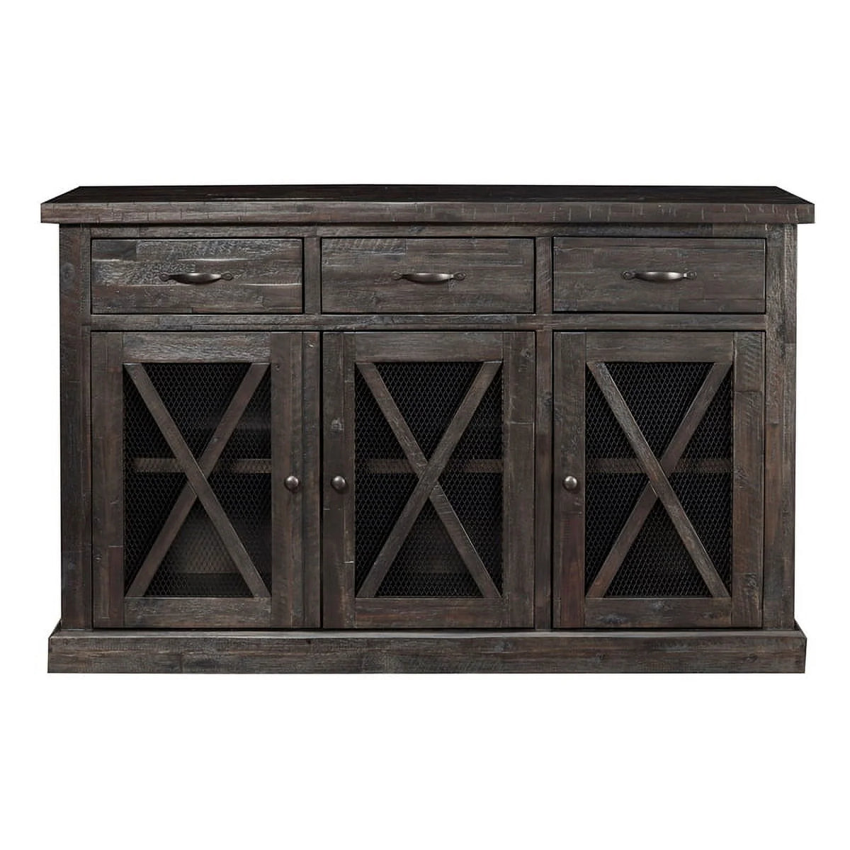 Contemporary Wood Dining Sideboard in Salvaged Gray R105058