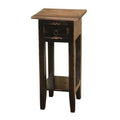 Distressed Antique Black Narrow Side Table D496613