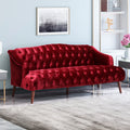 Wine Velvet 3 Seater Sofa Q295590
