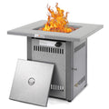 50000 BTU Propane Fire Pit Table with Lid & Lava Rocks H88929