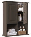 Wooden Wall Mounted Cabinet with LED and Adjustable Shelf G9821