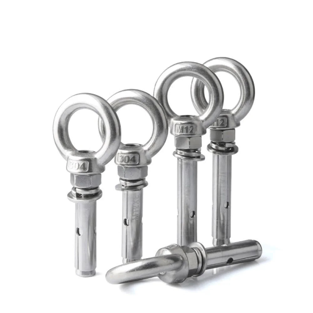 304 Stainless Steel Lifting Eye Bolt M6x50mm 4pcs U76096