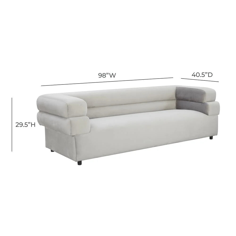 Light Grey Velvet Sofa G614802