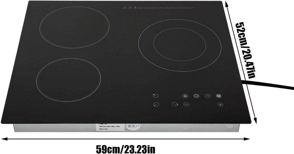 2600W 110V Portable Induction Cooktop 3 Burners Touch Control Countertop B938