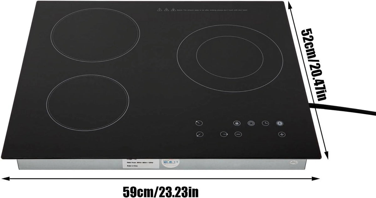 2600W 110V Portable Induction Cooktop 3 Burners Touch Control Countertop B938