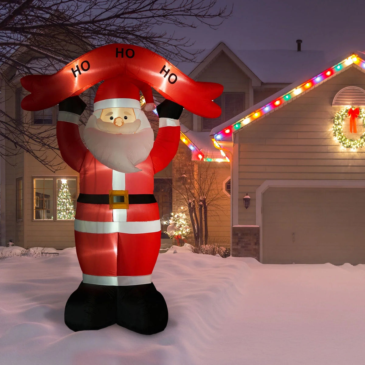 Tall Santa Yard Inflatable with Lights and Storage Bag 120" B248257