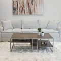 Wood Metal Coffee Table with Shelf A567631
