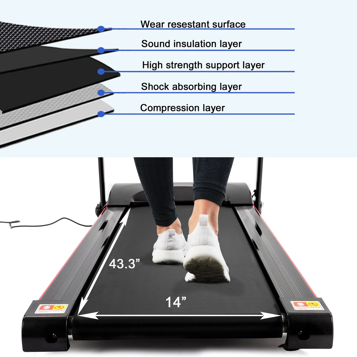 Folding Treadmill 2.5HP 240 lbs Max Weight C64945