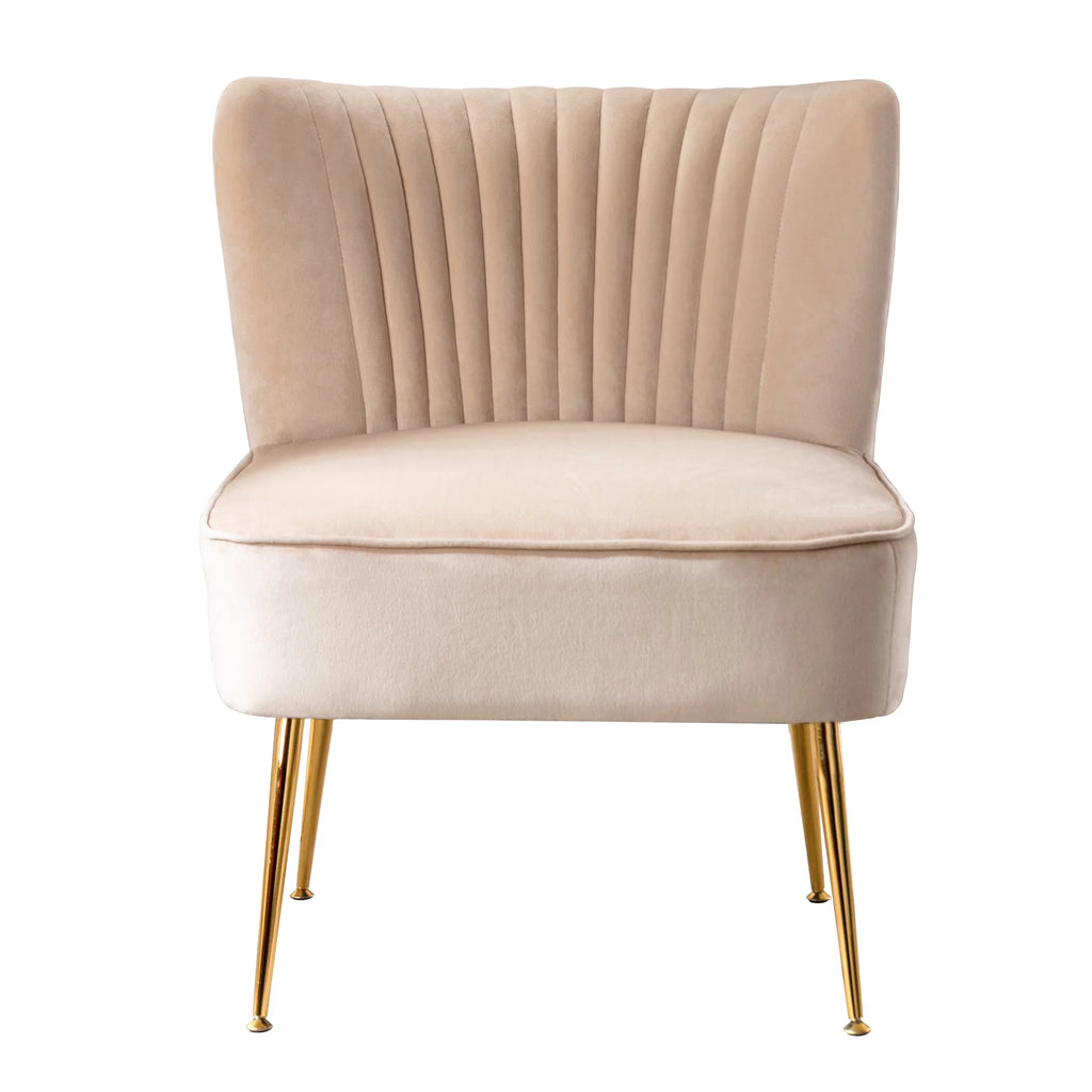 Tan Tufted Velvet Accent Chair Z564678