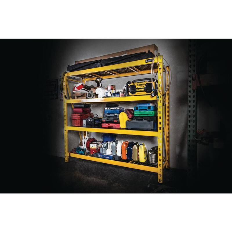 Yellow 4-Tier Steel Storage Shelving Unit Q2550