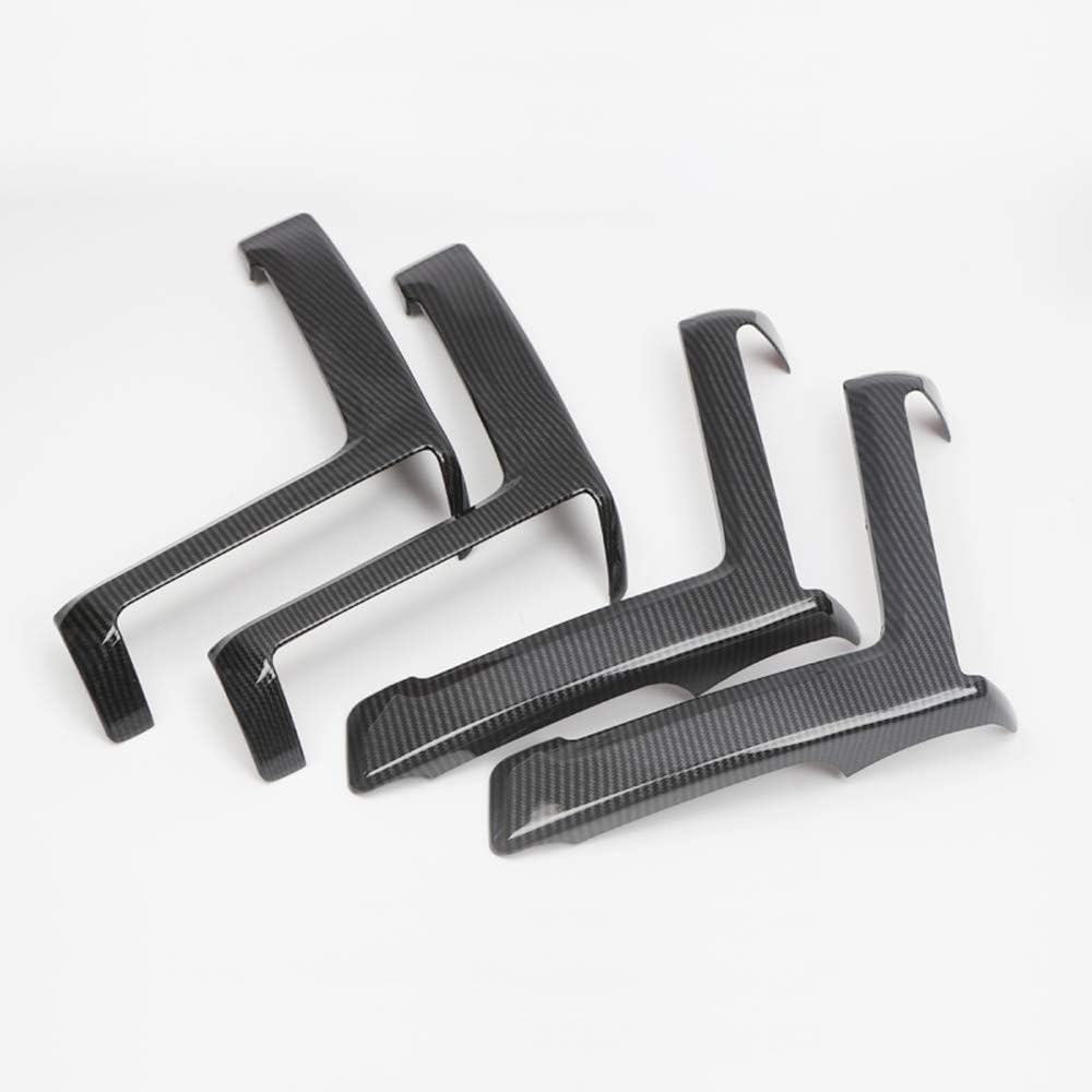 Carbon Fiber Style ABS Door Side Armrest Strip Cover Trim 4PCS H36470