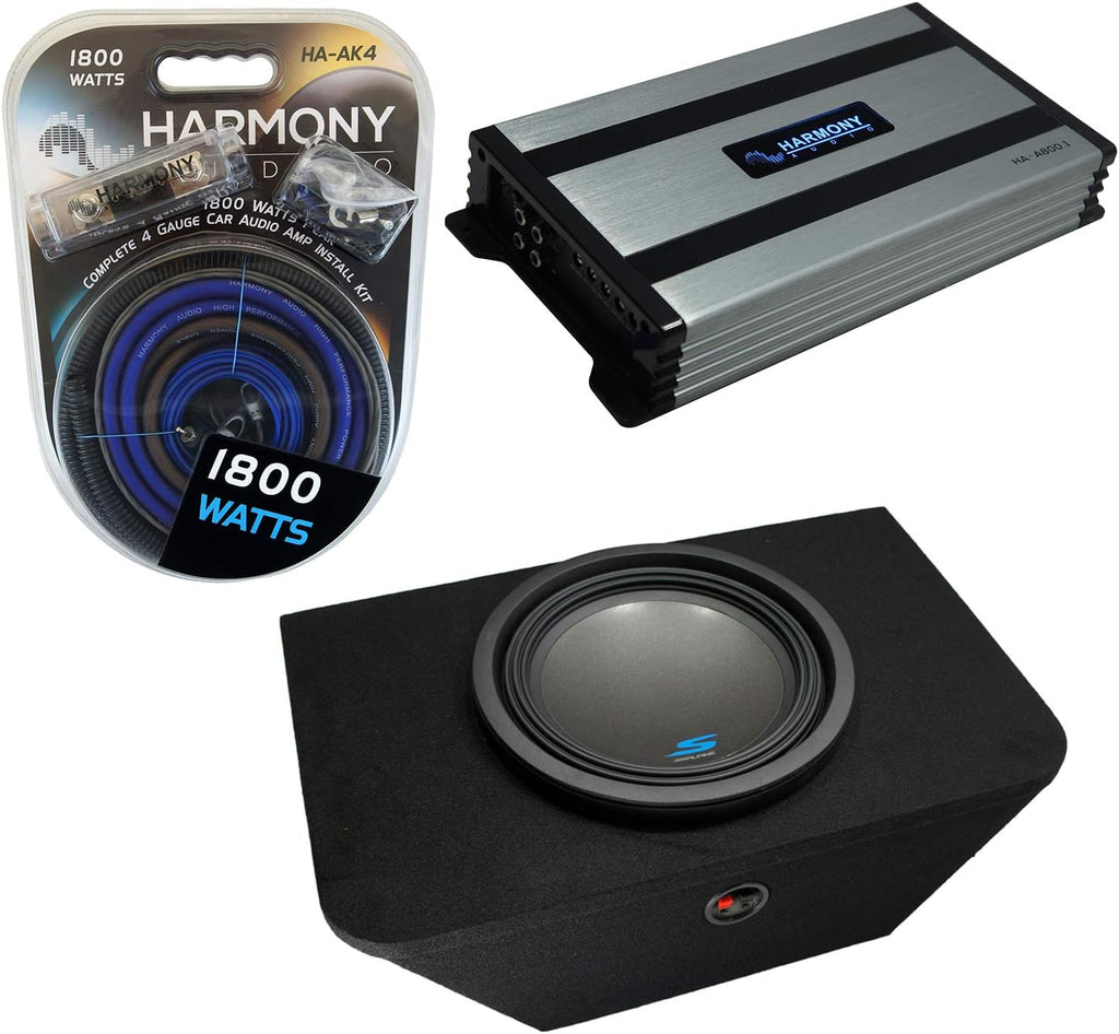 12" Dual 4 Ohm Sub with 4 Gauge Amp Install Kit and Sub Amp H219440