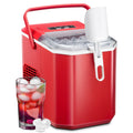 Countertop Portable Ice Maker Machine with Handle and Ice Scoop, Red Z549