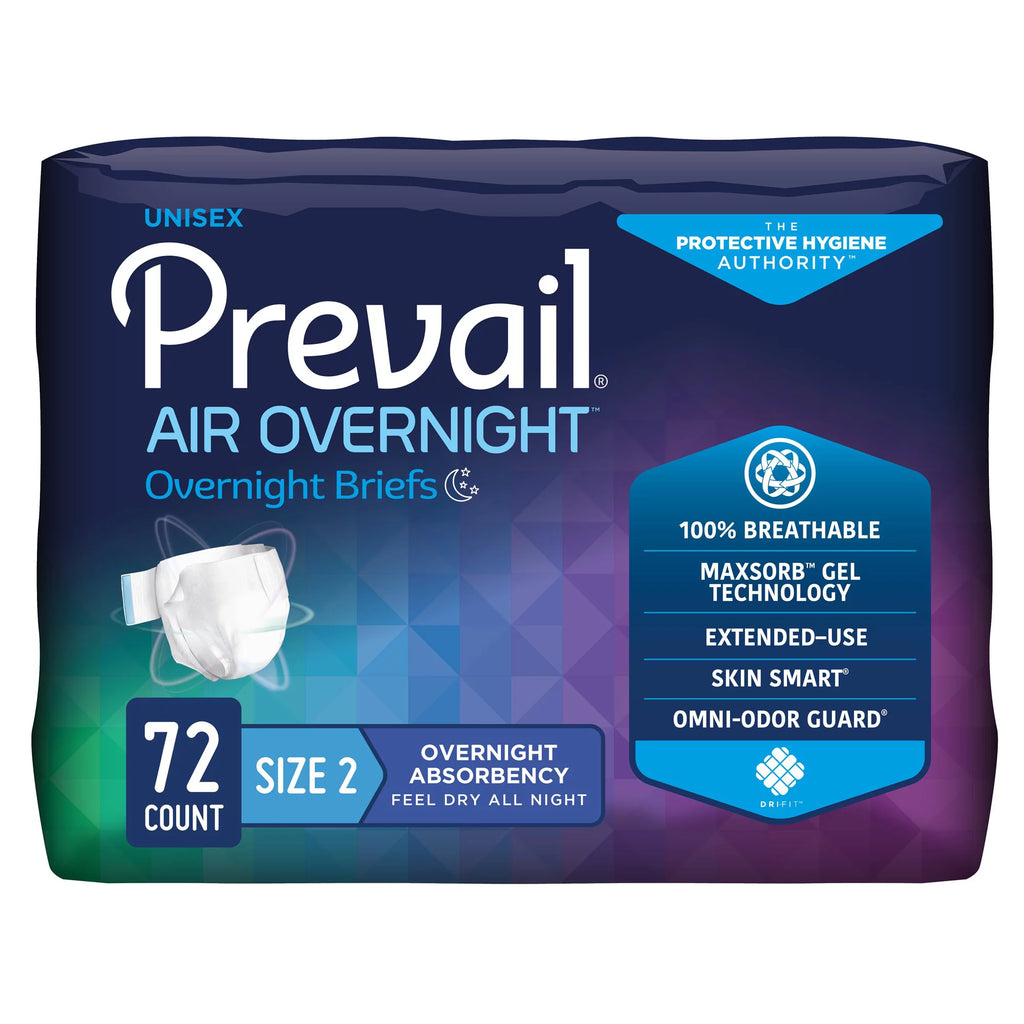 Adult Brief Tab Closure Size 2 Disposable Heavy Absorbency Case of 72 V34270