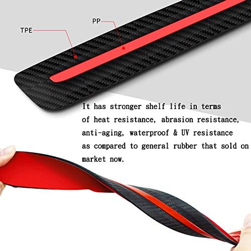 Black Anti-Collision Bumper Guard Strip Protector Trim (2 Pack) B477