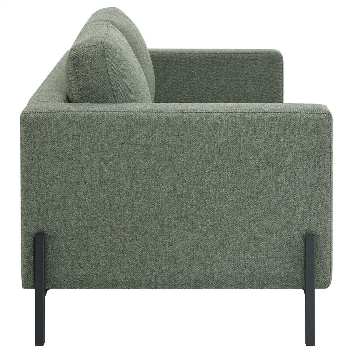 Sage Upholstered Fabric Loveseat with Track Arms R14523