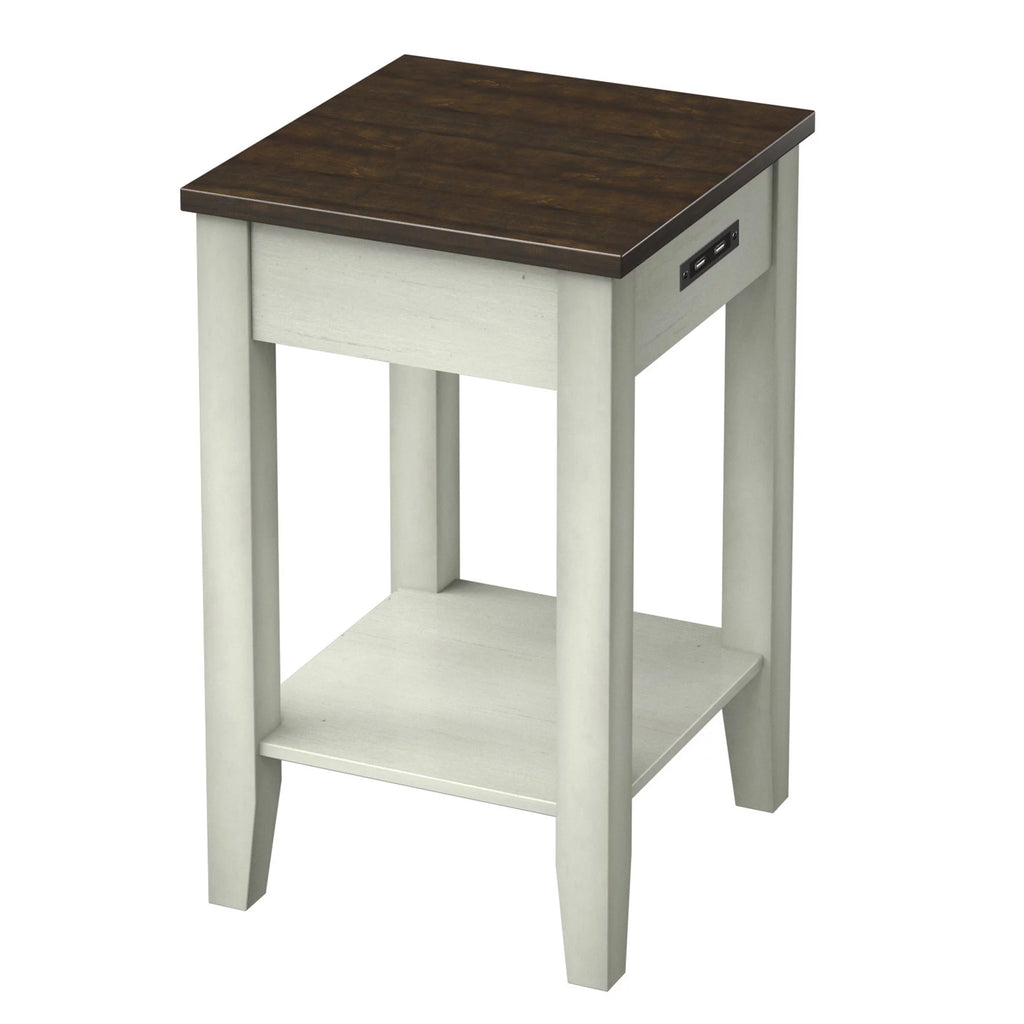 Two-Tone Side Table with USB Charging V558343