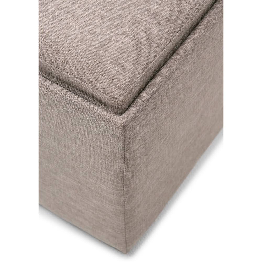 Distressed Black Square Table Ottoman M10605