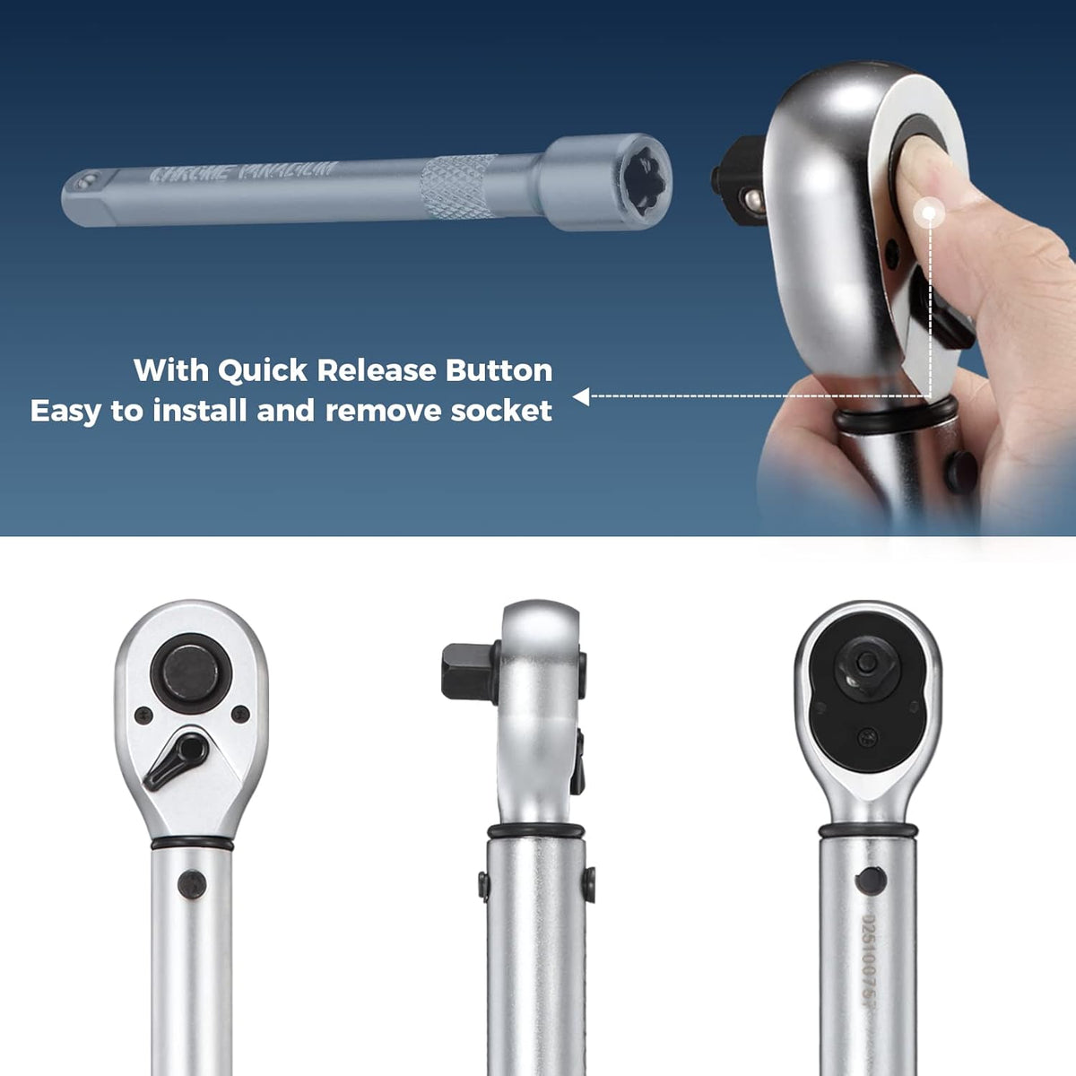 1/2-Inch Drive Click Torque Wrench Set Pack of 2 X882