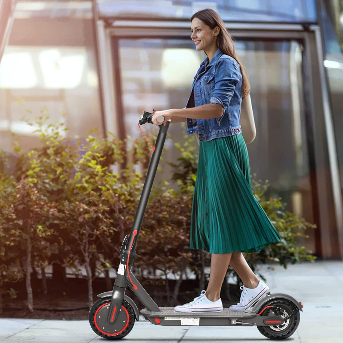 Electric Scooter, 350W Motor, 18 Miles Range, 8.5" Solid Tires B560377