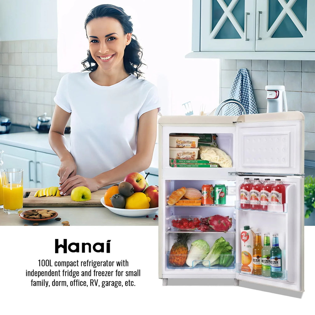3.5 Cu.ft Retro Mini Fridge with Freezer C373